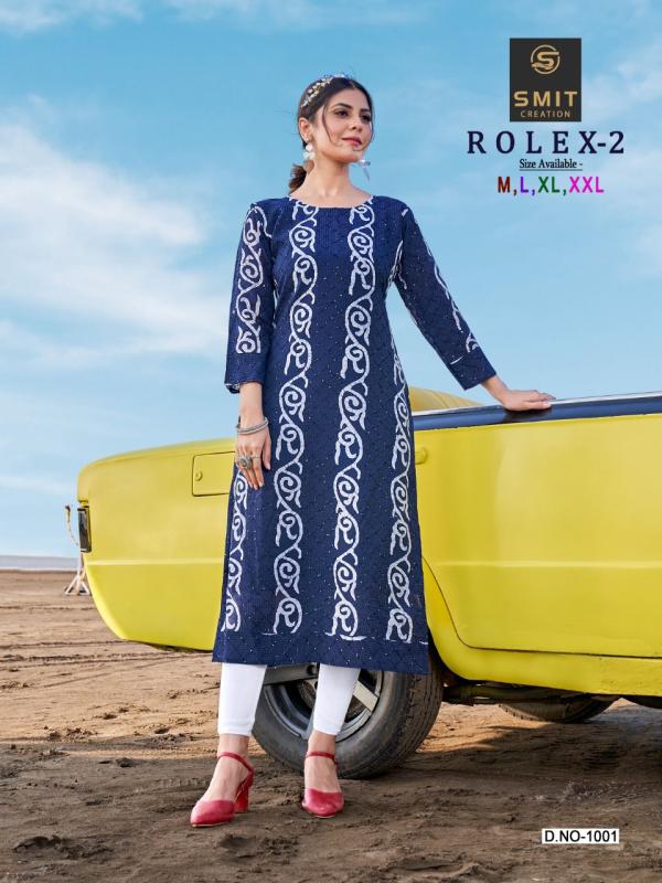 Smit Rolex 2 Fancy Chanderi Designer Kurti Collection